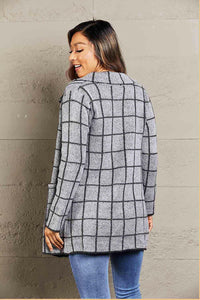 Houndstooth Coat with Pockets