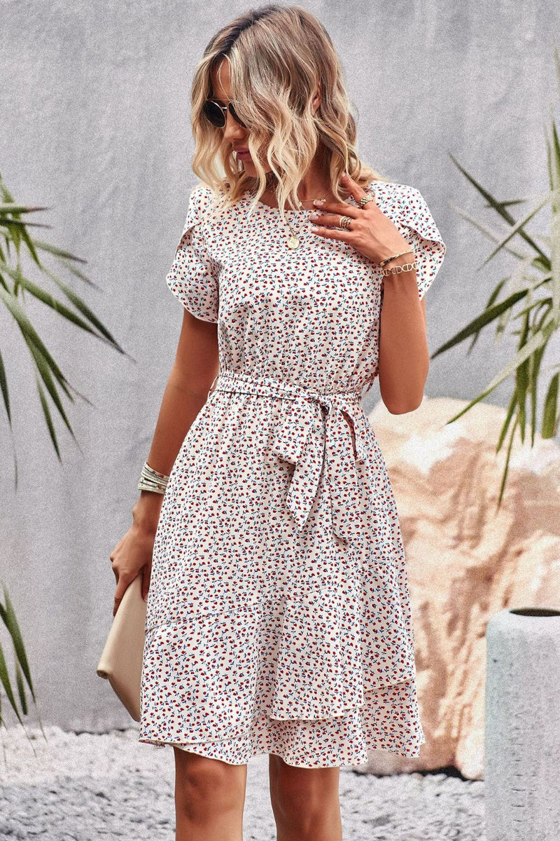 Stacy Petal Sleeve Midi Dress