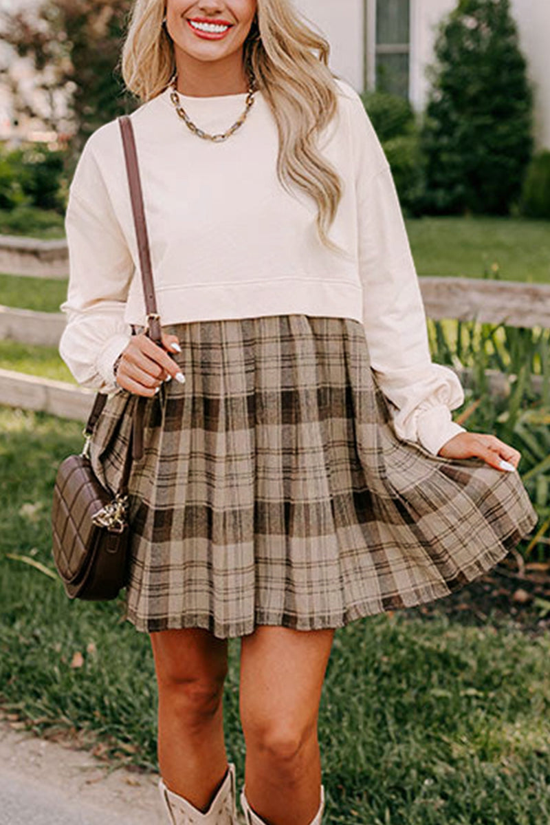 Sophia Plaid Sweater Mini Dress