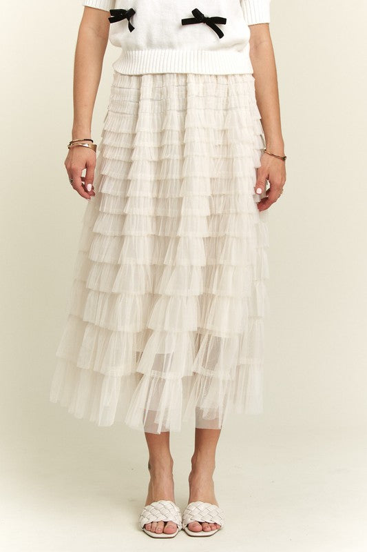 Tulle Midi Skirt