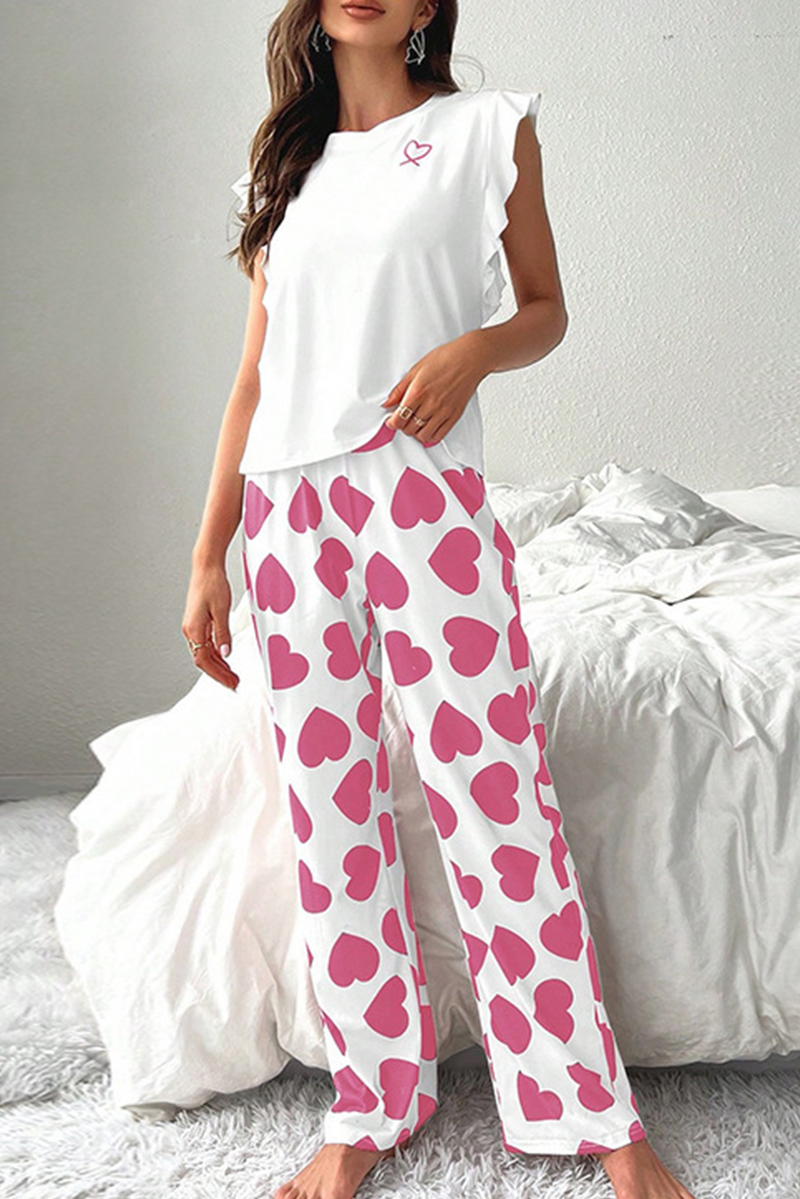 Heart Print Valentine's Pajama Set