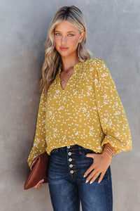 Yellow Speckled Blouse