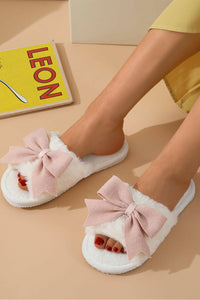 Bowknot Fluffy Slippers