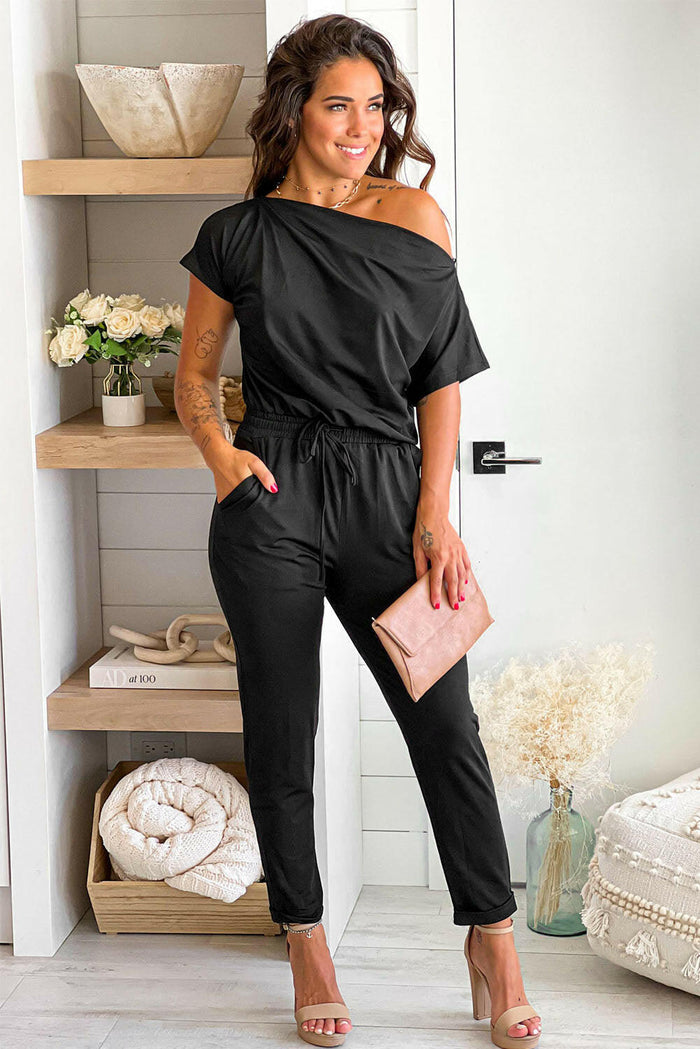 Black Tapered Jumpsuit