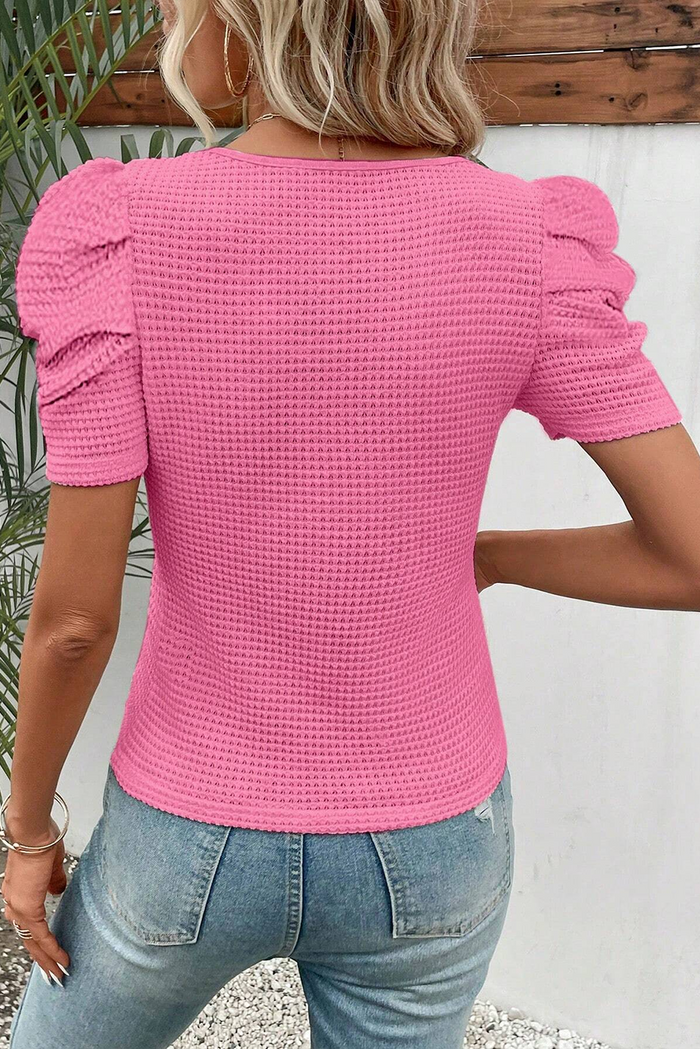 Women's Fitted Puff Sleeve Top