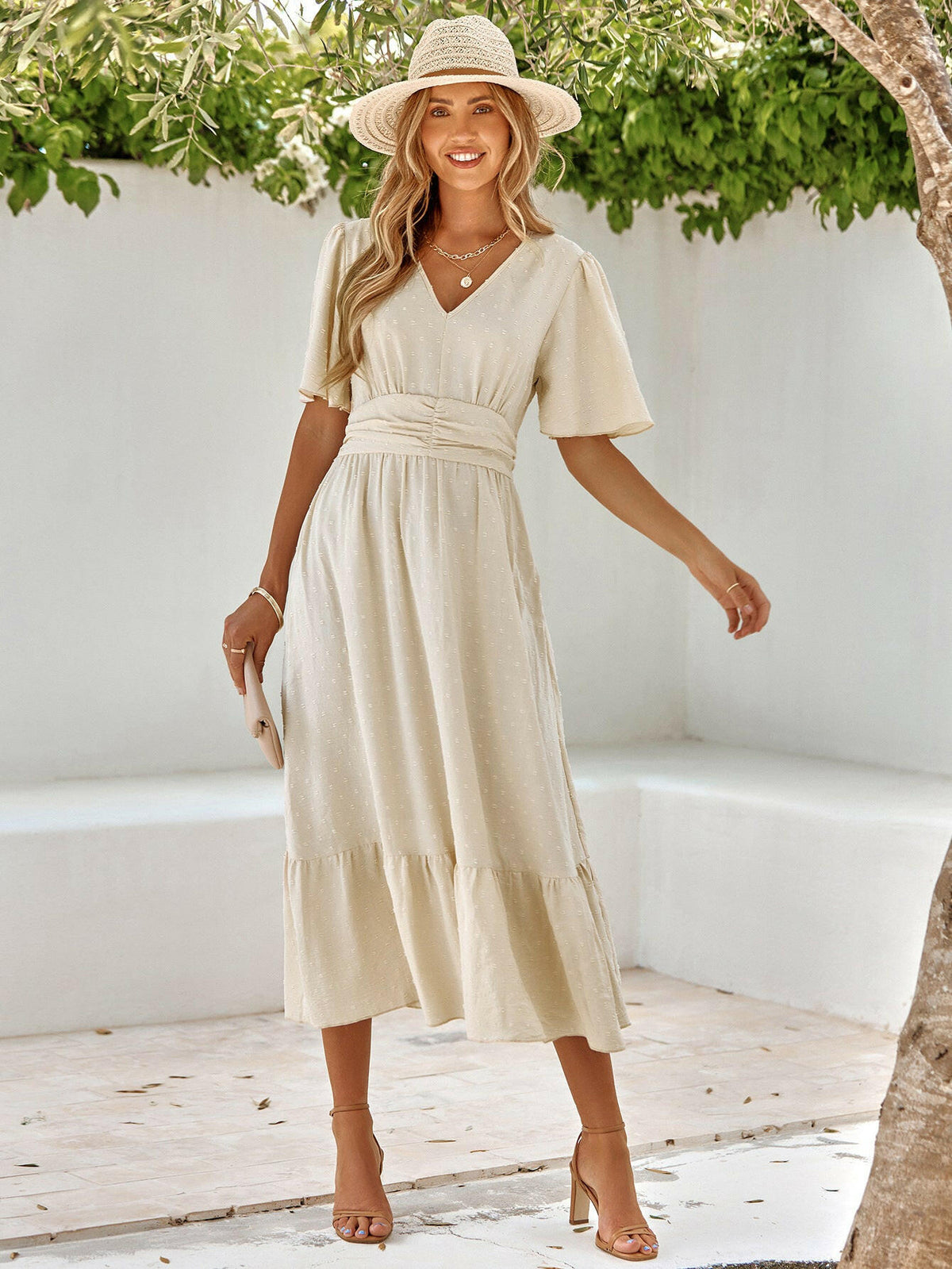 Joanna Ruffle Hem Maxi Dress