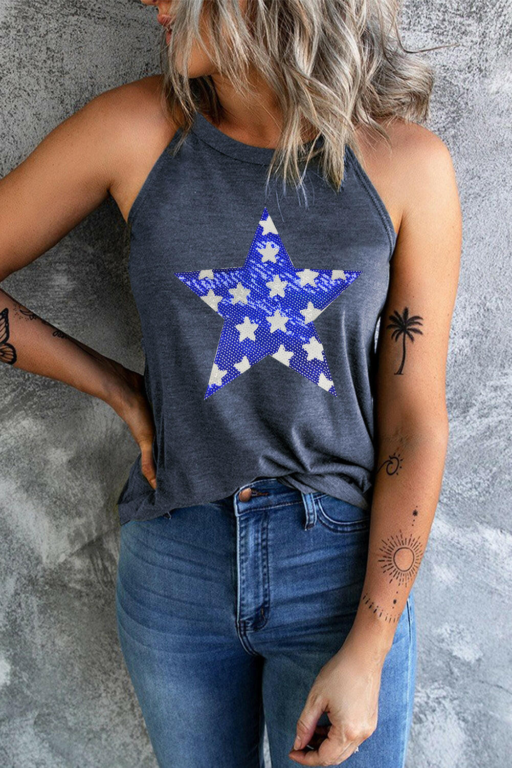 Blue Star Patriotic Tank Top