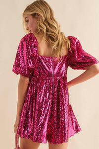 Barbie Sequined Babydoll Romper