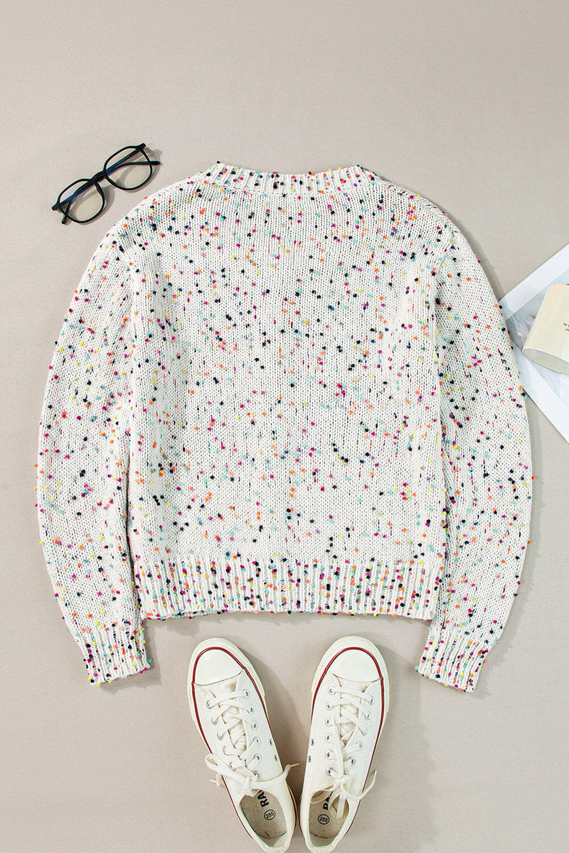 Confetti Knit Cropped Cardigan