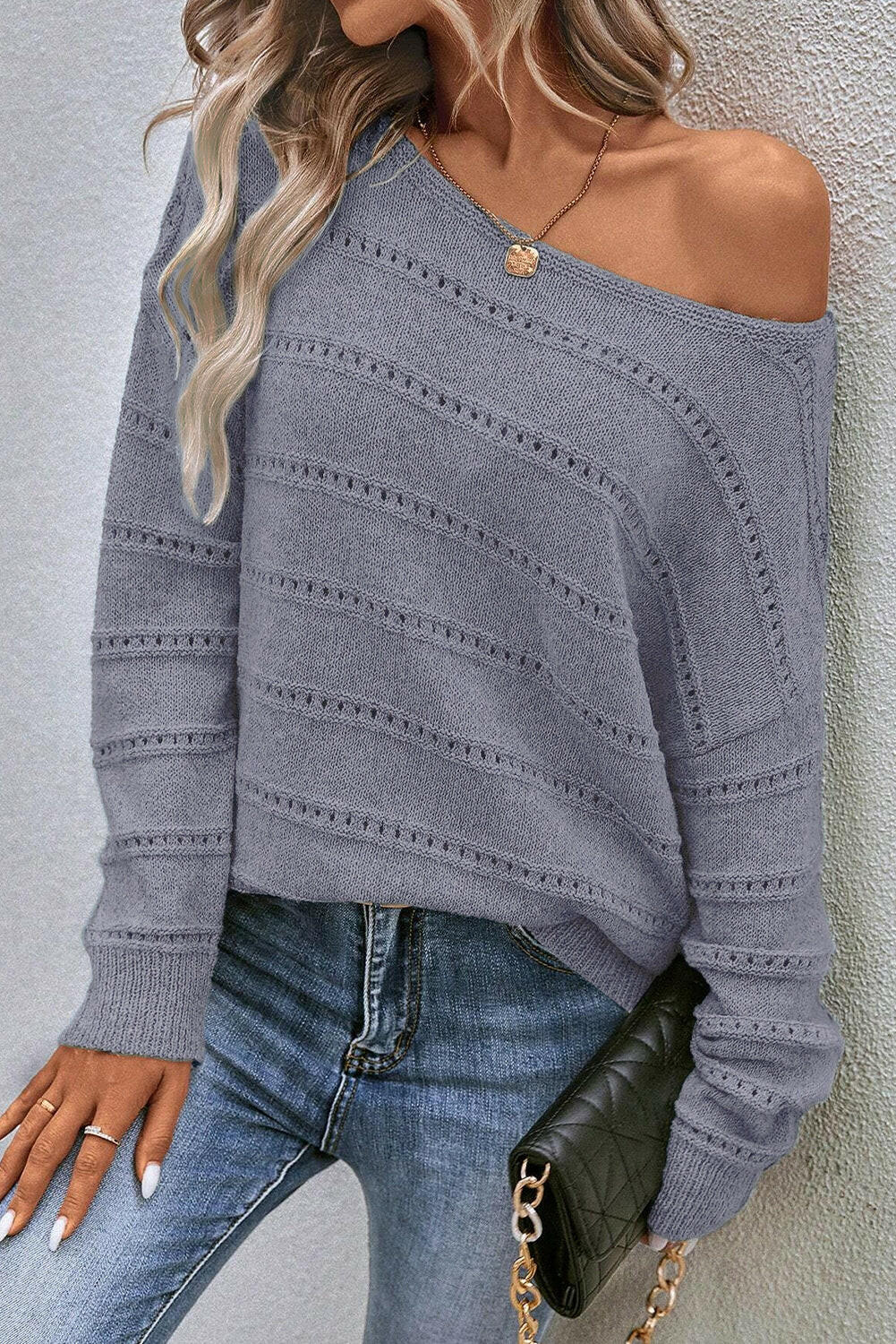 Pointelle Knit Sweater