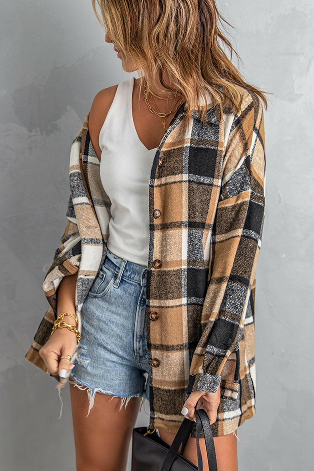 Autumn Plaid Flannel Shacket