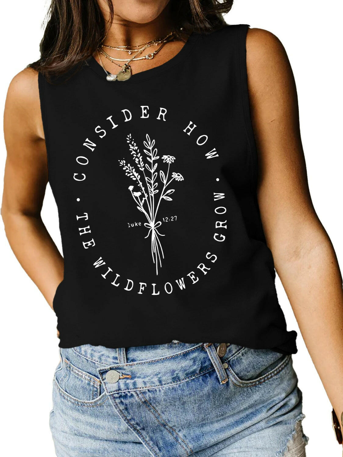 Wildflower Graphic Tank Top