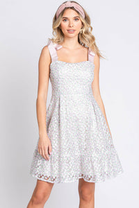 Hannah Floral Embroidered Sleeveless Dress