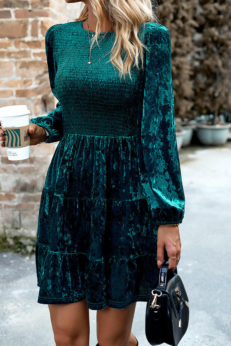 Juniper Emerald Green Velvet Mini Dress