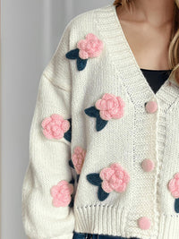 Flower Long Sleeve Cardigan