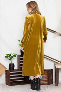 Velvet Elegant Long Cardigan