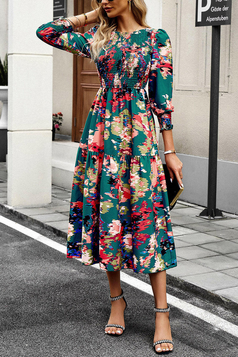 Mila Long Sleeve Maxi Ruffled Dress