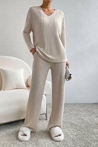 Ribbed Knit Loungewear Set