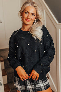 Black Pearl Embellished Sweater