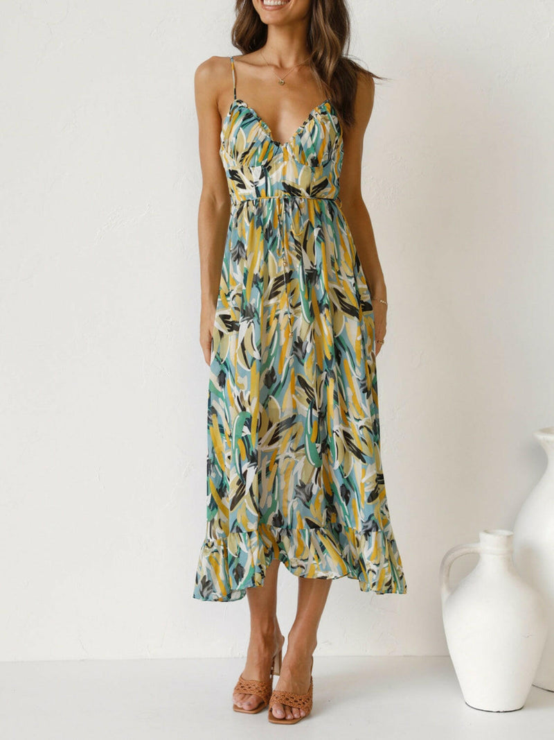 Amelia Printed Midi Cami dress