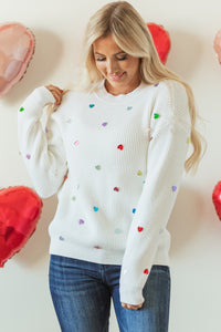 Heart Sequin Sweater