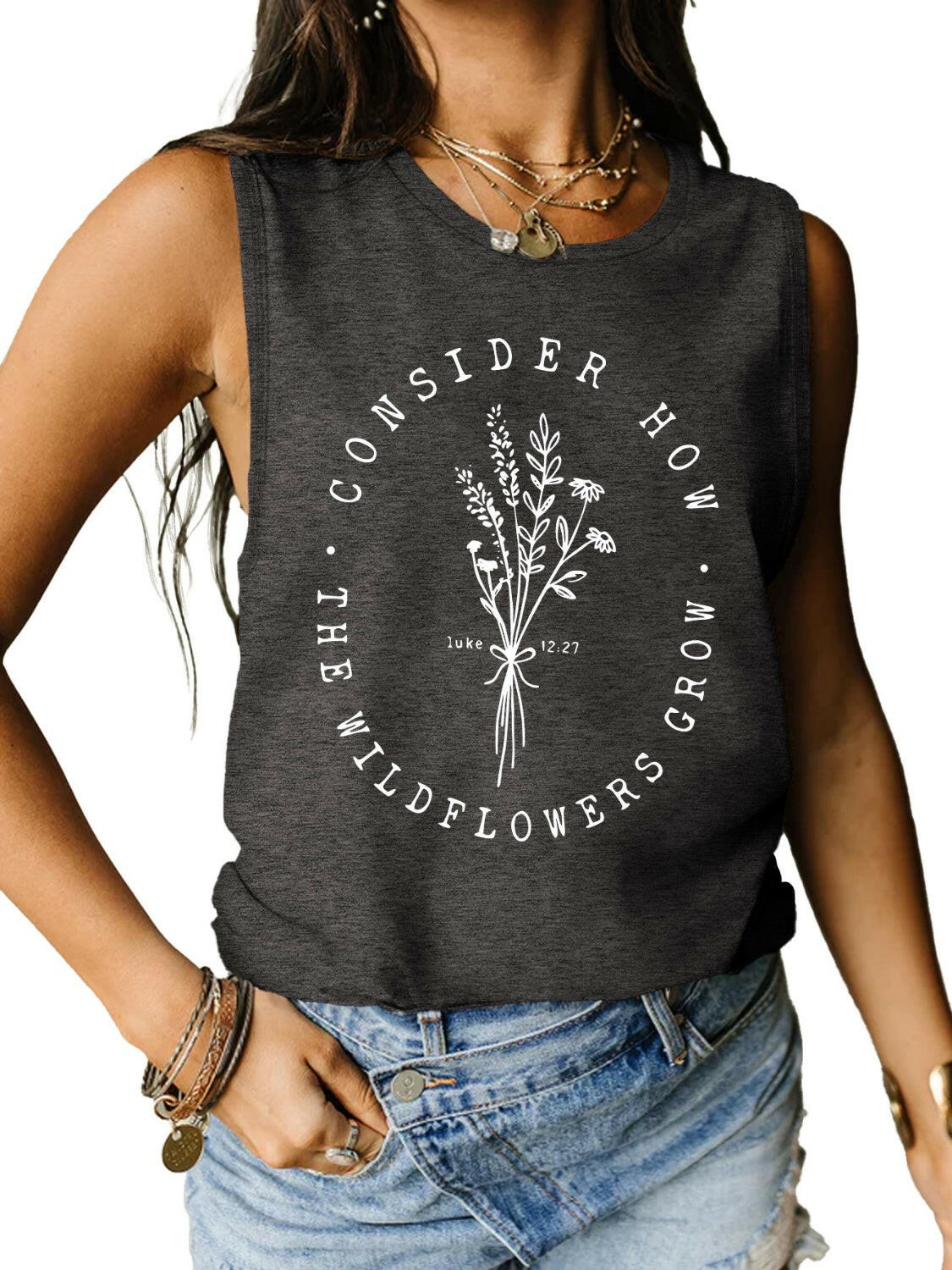 Wildflower Graphic Tank Top