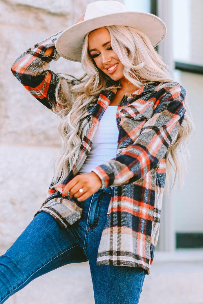 Plaid Button Flannel Shacket