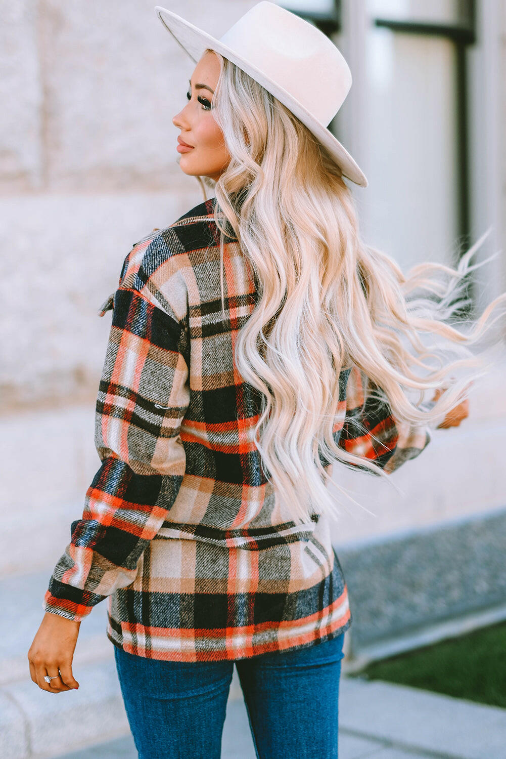 Plaid Button Flannel Shacket