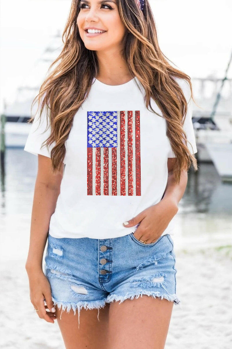 USA Flag Graphic Tee