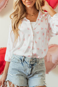 Heart Print Blouse