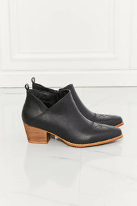 Crossover Cowboy Bootie in Black