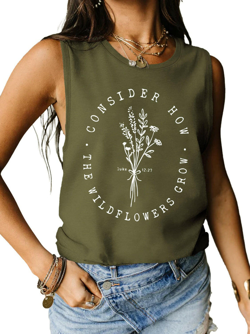 Wildflower Graphic Tank Top