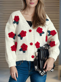 Flower Long Sleeve Cardigan