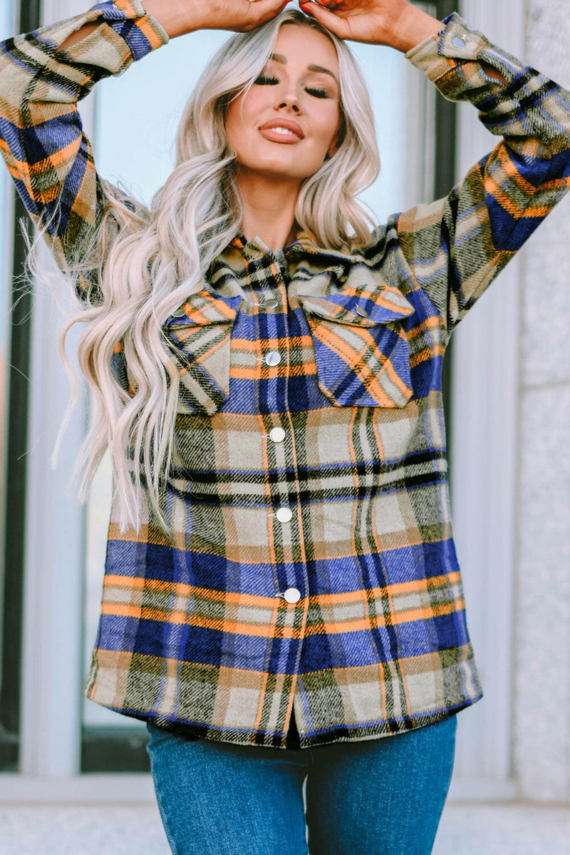 Plaid Button Flannel Shacket