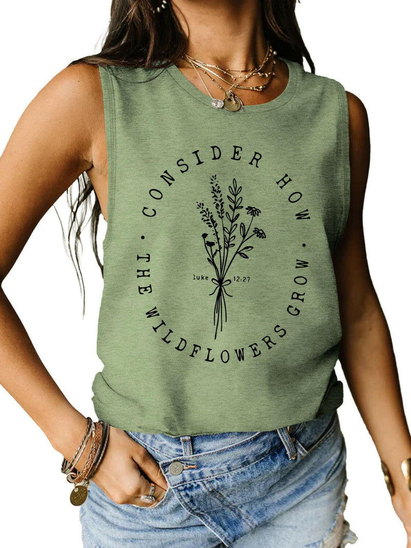 Wildflower Graphic Tank Top