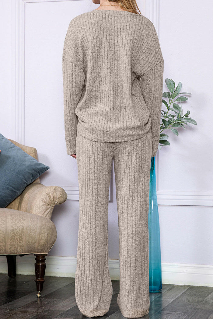 Ribbed Knit Loungewear Set