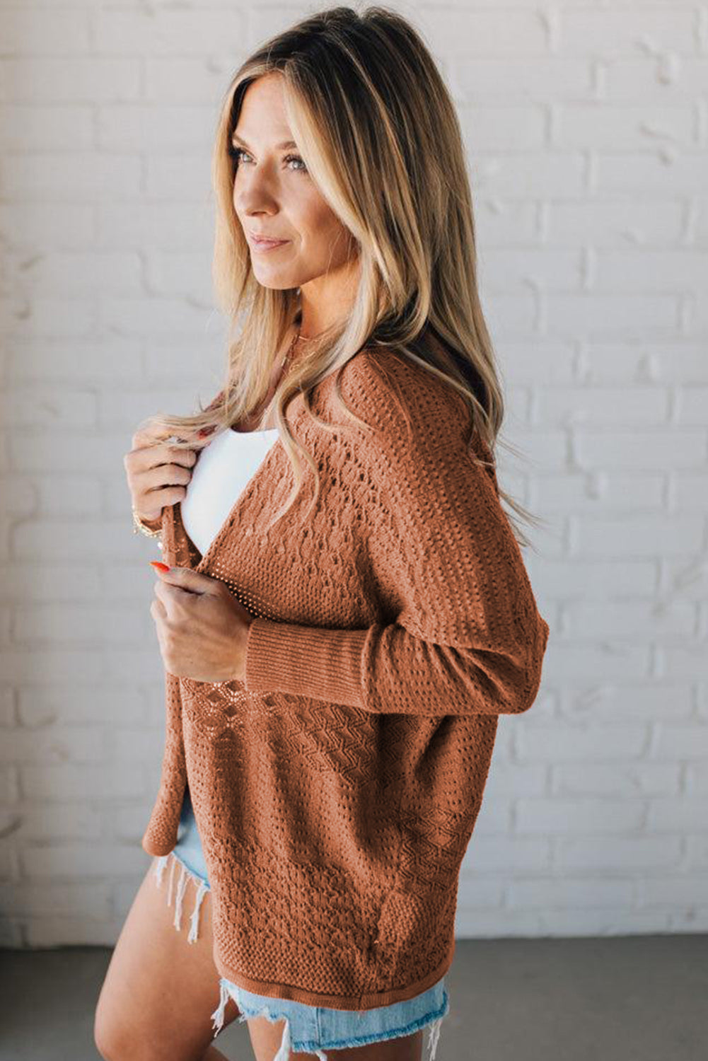 Knit Open Front Cardigan