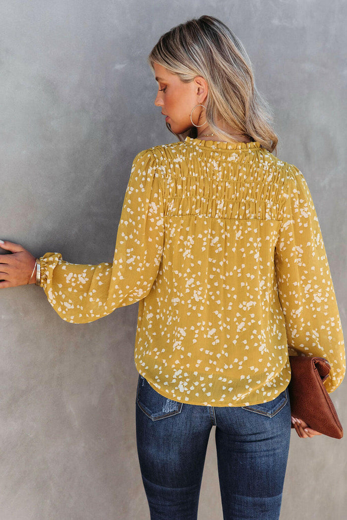 Yellow Speckled Blouse