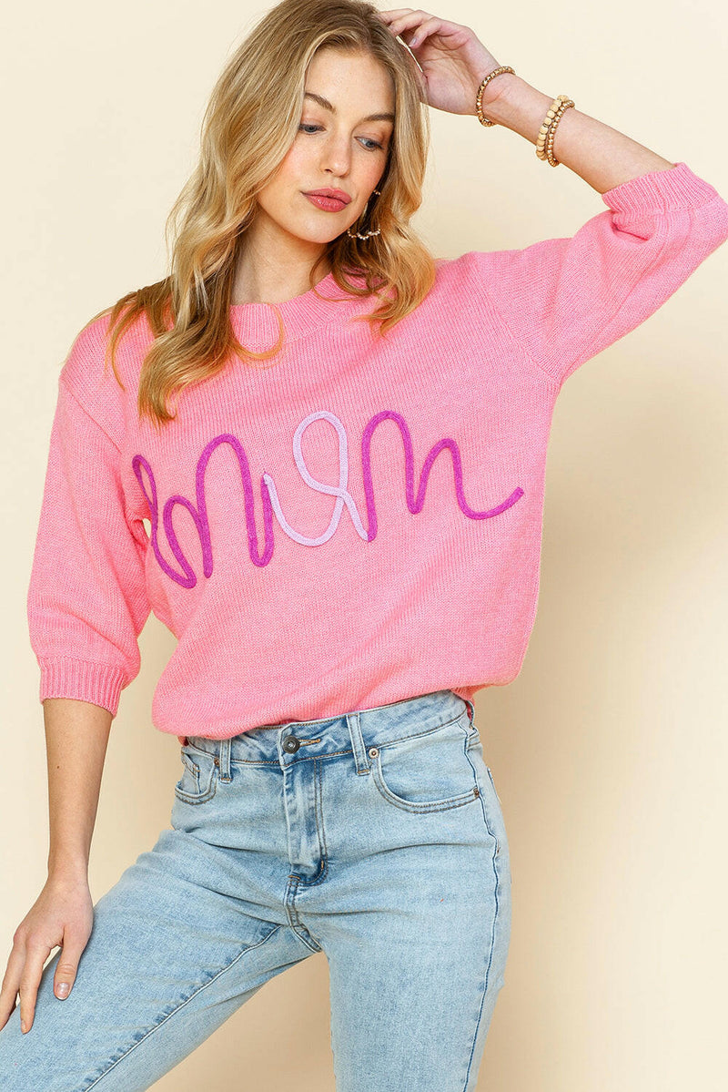 Pink Mom Sweater