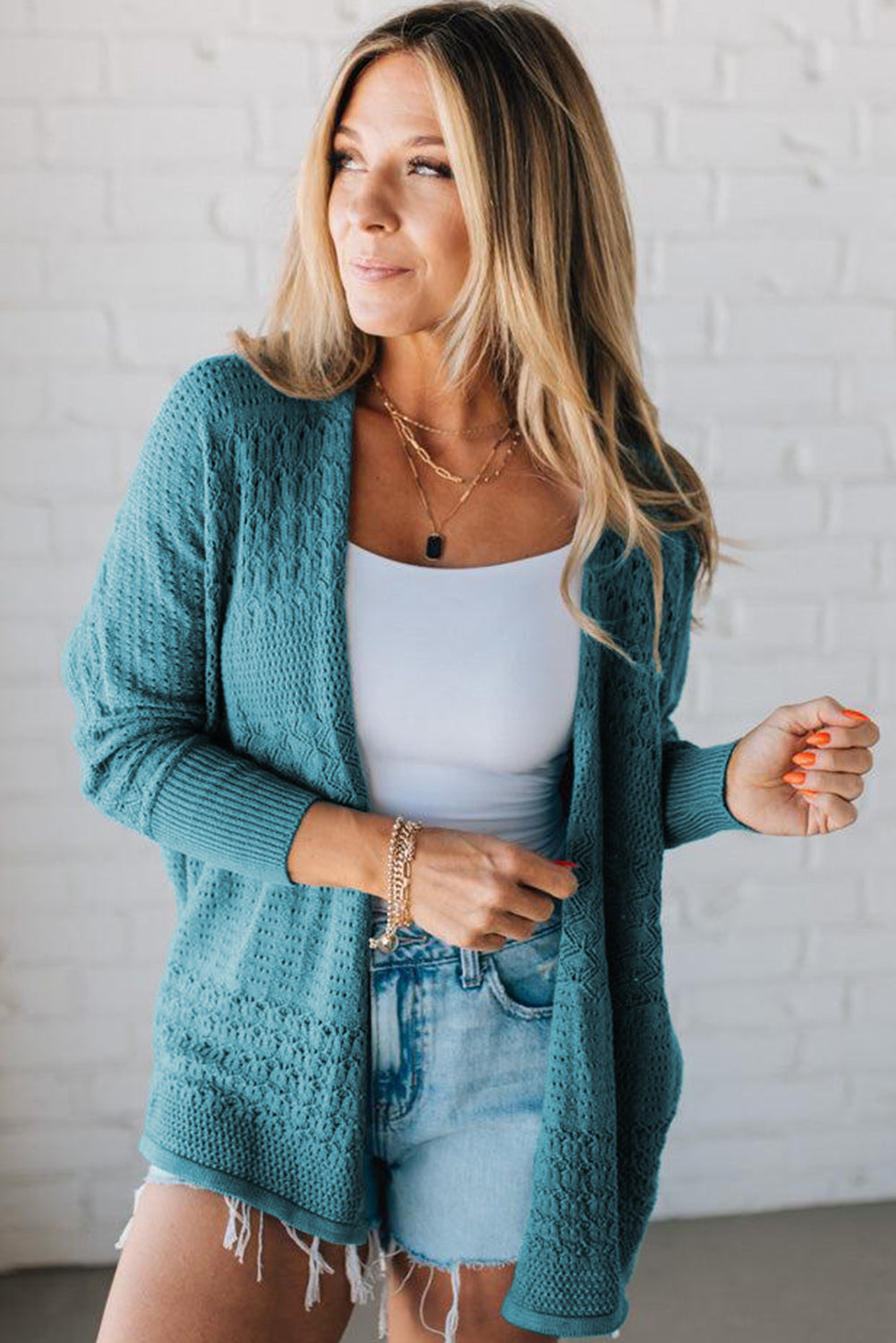 Knit Open Front Cardigan