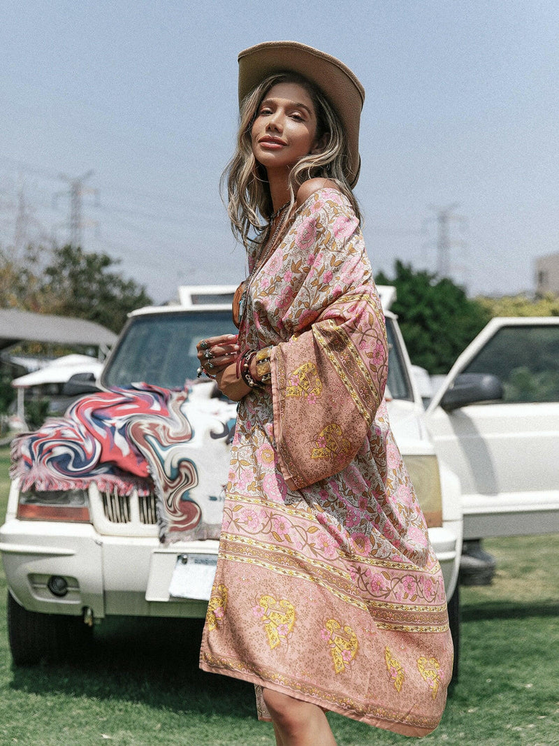 Floral Open Front Kimono