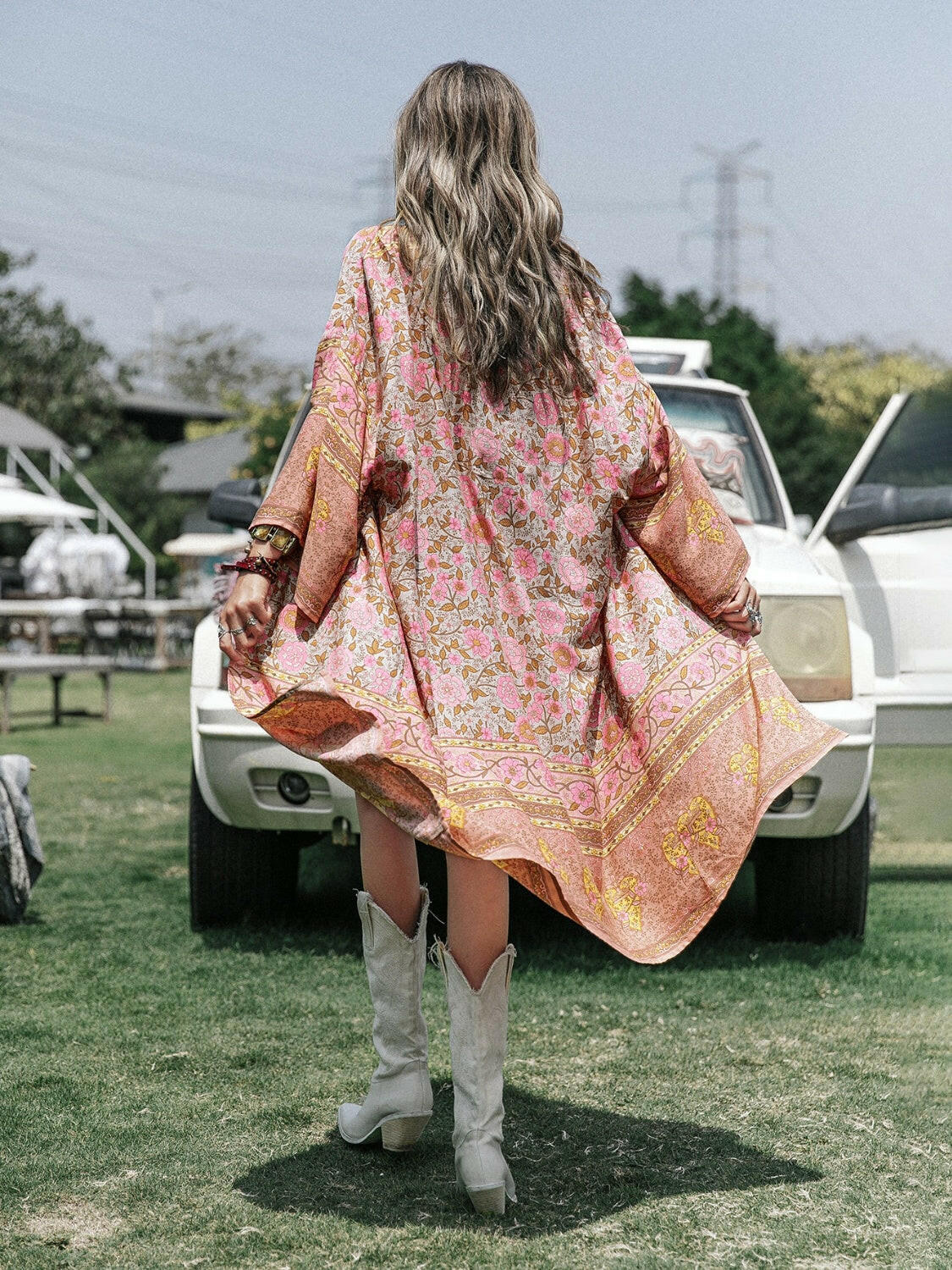 Floral Open Front Kimono