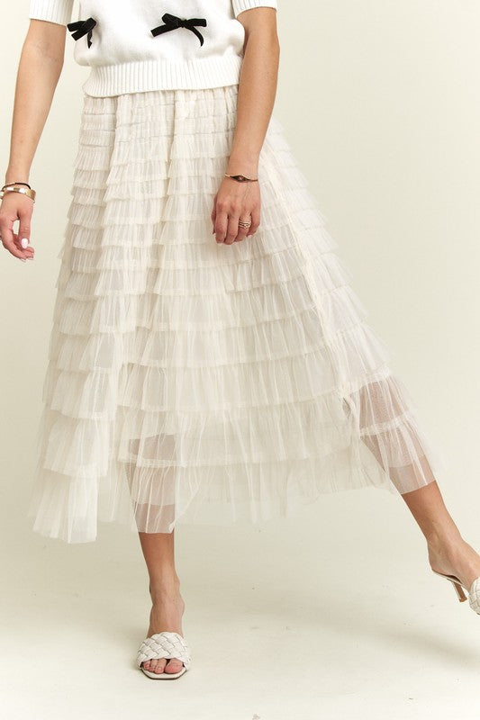 Tulle Midi Skirt