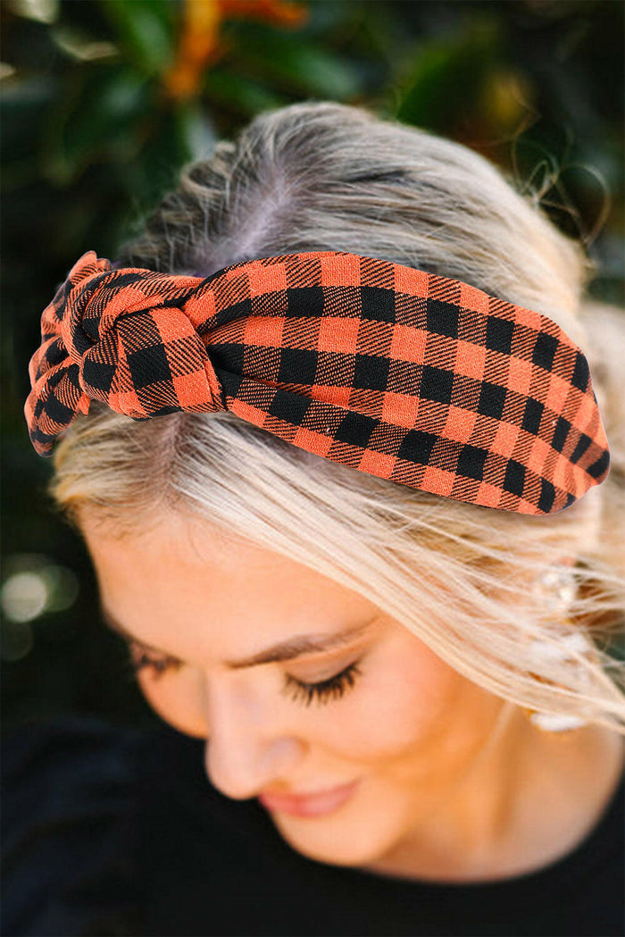 Plaid Knotted Headband