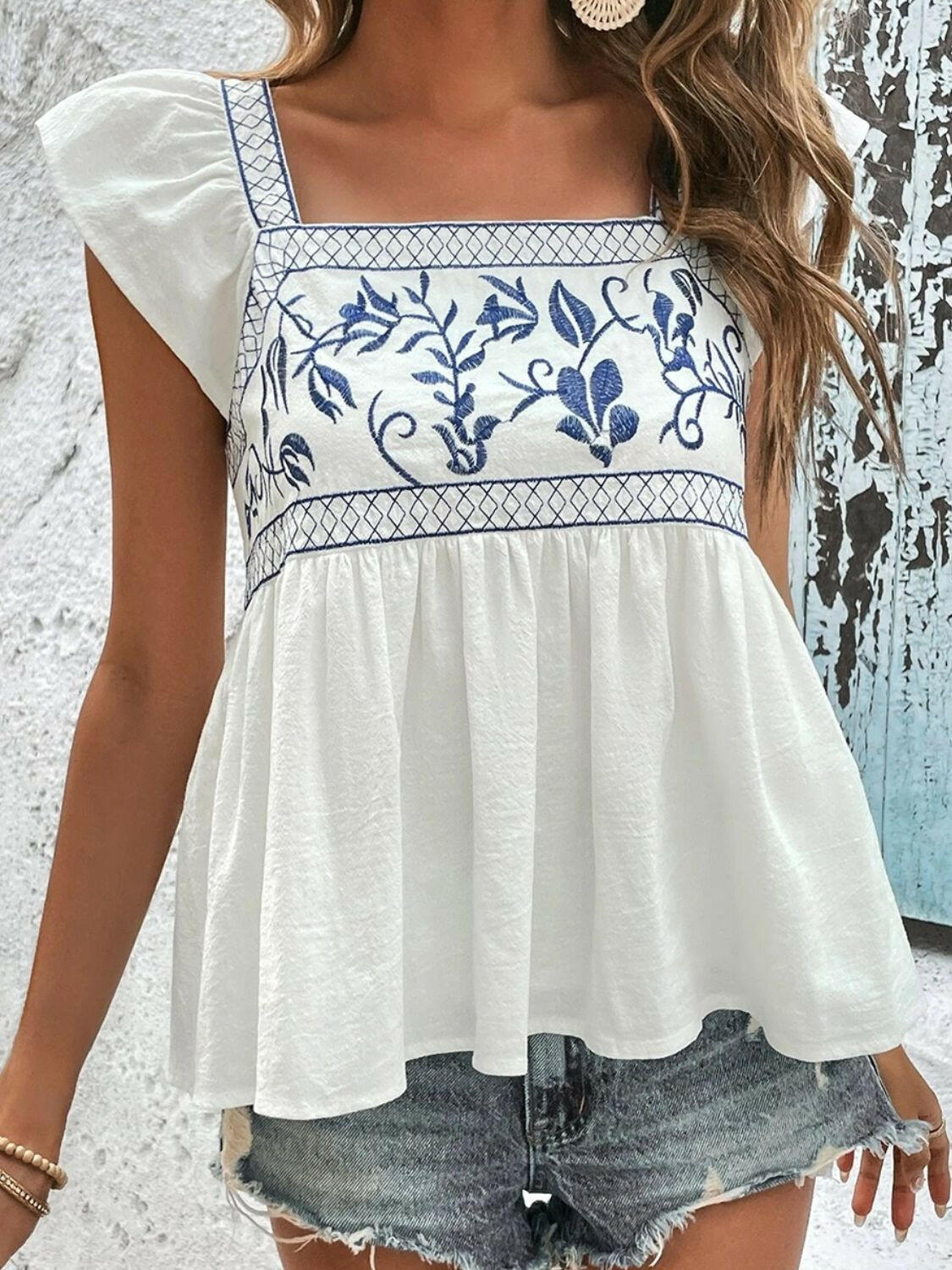 Babydoll Sweet Ruffled Top