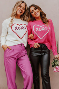 Rose Heart XOXO Knitted Sweater