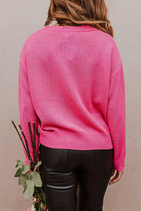 Rose Heart XOXO Knitted Sweater