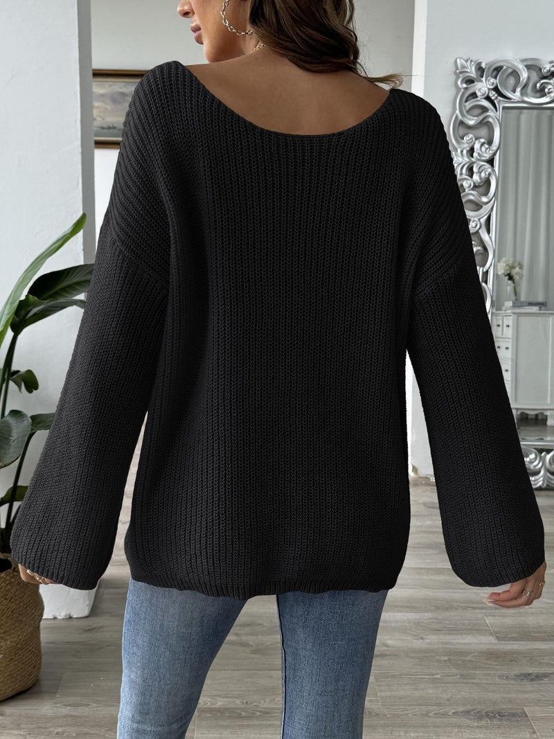 Bow Off Shoulder Sweater