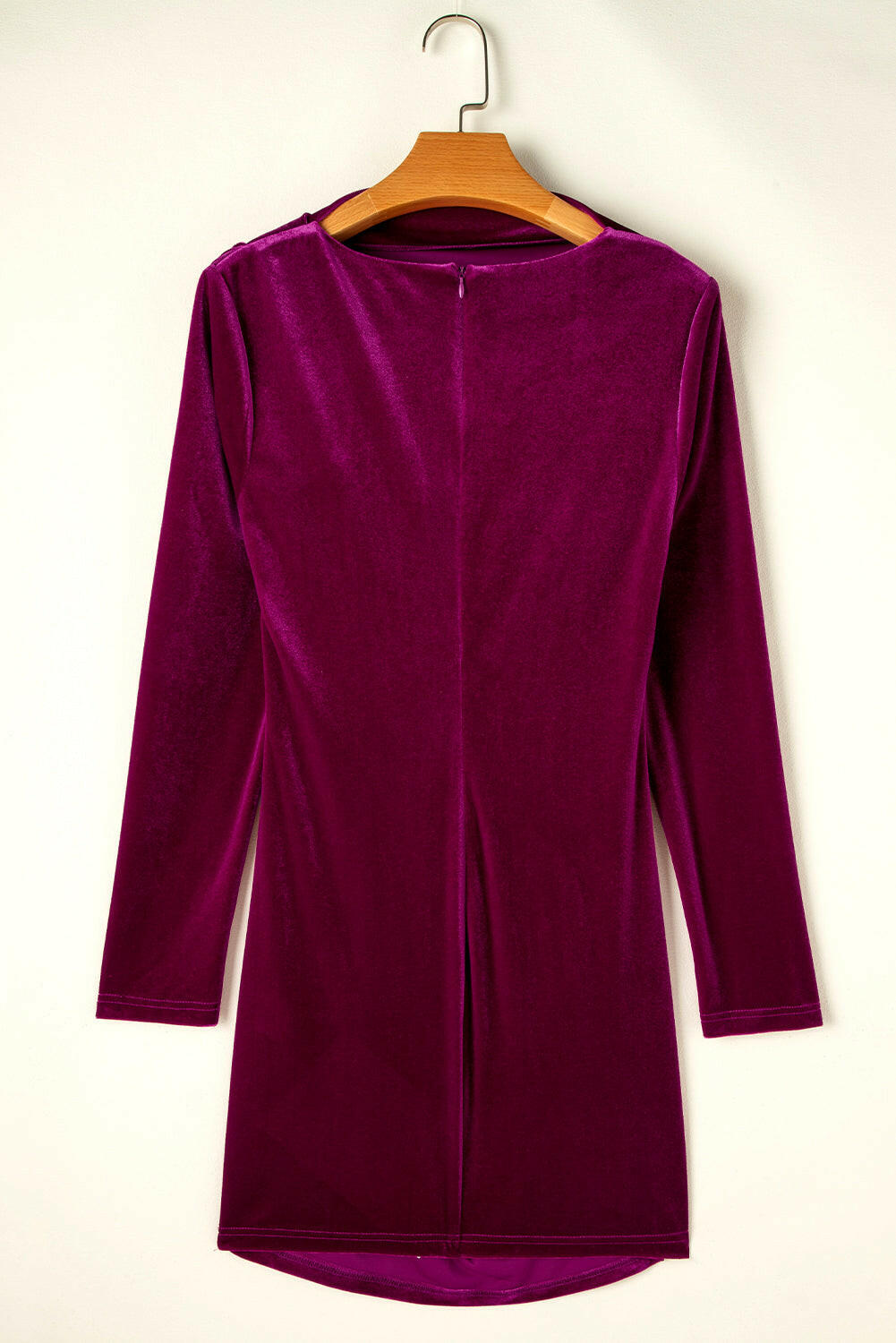 Emily Velvet Ruched Long Sleeve Dress