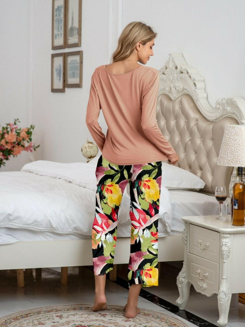 Long Sleeve Top and Pants Lounge Set